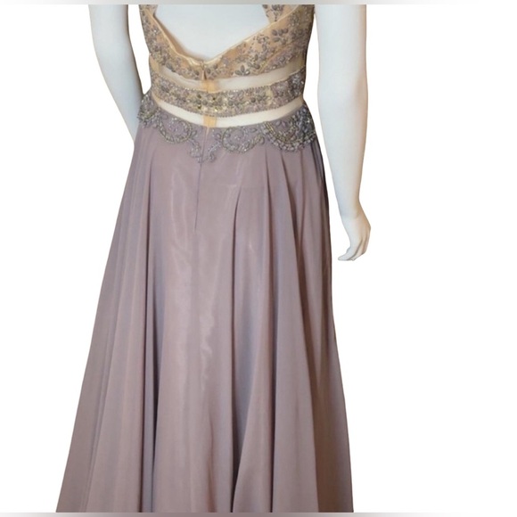 Eureka Lilac & Nude Formal Gown Prom Dress Wedding Size Small PTP 16” MSRP $386 - Picture 8 of 8